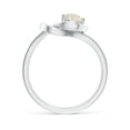 thumbnail image 2 of Angara Natural Opal Ring - Solitaire Opal Infinity Knot Ring for Women (Size-6mm) | October Birthstone Jewelry | 14K White Gold Opal Ring (Ring Size = 8.5), 2 of 11