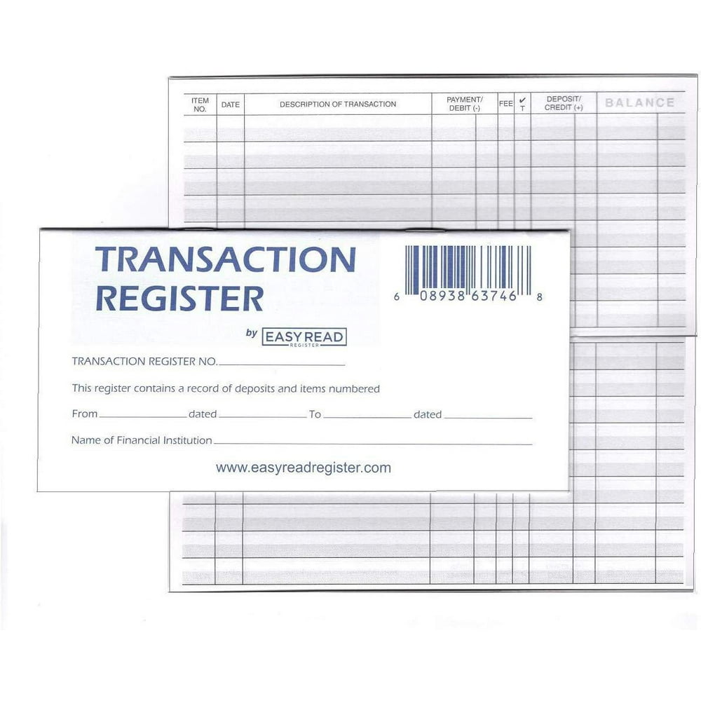 Personal Checkbook Registers, Set of 10, 202020212022 Calendars