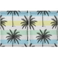 thumbnail image 2 of Coolnut Palm Tree Kitchen Curtains 2 Panels, UV Protected Tier Curtains Half Window Curtains Kitchen Tiers for Guest Room Bathroom Sink Laundry Room Basement,36 x 27 Inch, 2 of 7