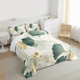 thumbnail image 3 of Homewish Ginkgo Leaves 2pcs Bedding Comforter Set For Teens Female Girls,Abstract Gradient Stripes Twin Comforter Sets,Exotic Style Breathable Bedding Set,Lightweight Room Decor,Reversible, 3 of 8