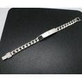 thumbnail image 4 of K-KED Real 925 Sterling Silver Bracelet Women Man 9.5mm Elbow Tube Curb Link 7.5inchL, 4 of 5