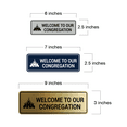 thumbnail image 4 of Standard Welcome To Our Congregation Sign (Ivory/Dark Brown) - Small, 4 of 5
