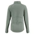 thumbnail image 3 of Women's Cutter & Buck Heather Kelly Green Philadelphia Eagles  Peshastin Eco Fleece Recycled Tri-Blend Raglan Half-Zip, 3 of 3