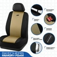 thumbnail image 4 of Skechers Memory Foam Fabric Car Seat Cover, Breathable, Comfortable Support, Easy Install, Stylish Design, Universal Fit for Cars and SUVs Beige, 4 of 8