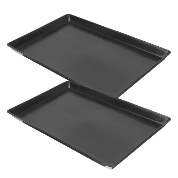 Baluue 2-Pack Black Plastic Bird Cage Trays Replacement Pans for Parrot and Parakeet Clean Cage Accessories