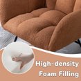 thumbnail image 6 of Leumius Rocking Chair Nursery,Teddy Upholstered Glider Rocker with High Backrest,Modern Rocking Accent Chairs Glider Recliner for Living Room, Nursery, Bedroom,Brown, 6 of 14