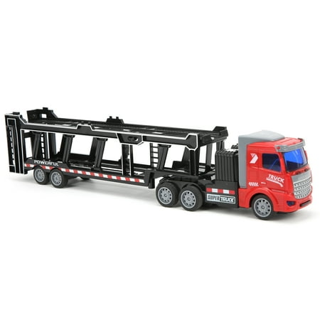 Camion plat-7-Semi remorque télécommandée pour enfants, camion