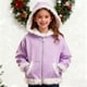 thumbnail image 1 of Sudadera con capucha y cremallera de manga larga para niñas y niños, informal, con bolsillo y color liso, de poliéster, 1 of 8
