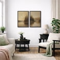 thumbnail image 5 of Framed Canvas Print Vintage Landscape Wall Art Set of 2 Modern Farmhouse Decorative for Living Room Bedroom - 16"x24"x2 BLACK, 5 of 8
