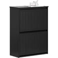thumbnail image 1 of SoBuy 2 Flip-Drawers Shoe Cabinet Shoe Rack Shoe Storage Cupboard Organizer Unit FSR165-K-SCH, 1 of 8