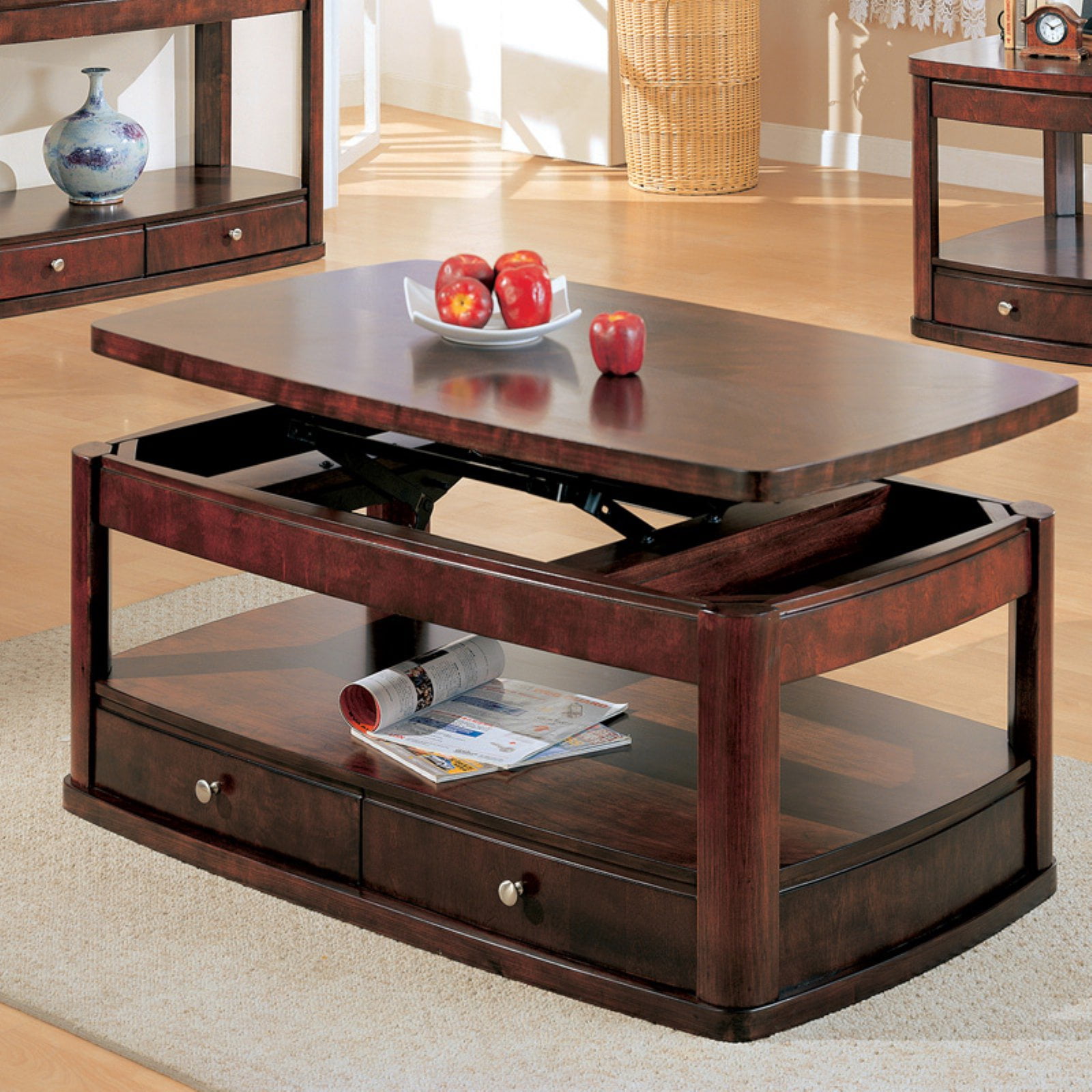 Coaster Furniture Coffee Table Dark Cherry Com
