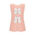thumbnail image 6 of Camisole Tops for Women Bowknot Backless Crewneck Shirt Sleeveless Color Block Cute Summer Trendy Going Out Tank Tops, 6 of 7