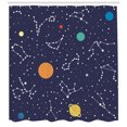 thumbnail image 3 of Ambesonne Constellation Shower Curtain, Zodiac Planets, 69"Wx75"L, Multicolor, 3 of 3