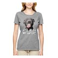 thumbnail image 2 of Wild Bobby, Pitbull to all Haters Funny, Animal Lover, Women Graphic Tee, Heather Grey, Medium, 2 of 4
