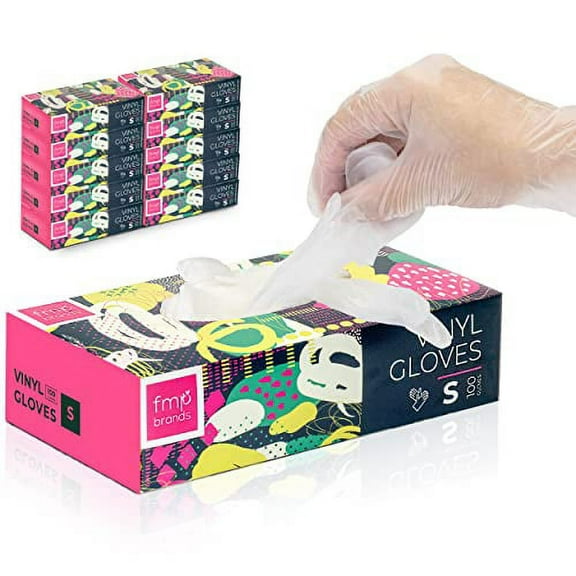 Fit Meal Prep Disposable Vinyl Gloves Latex Free Powder Free Glove Food Prep Gloves for Kitchen, Bathroom, Household, Gardening (Small, 1000 Pack)