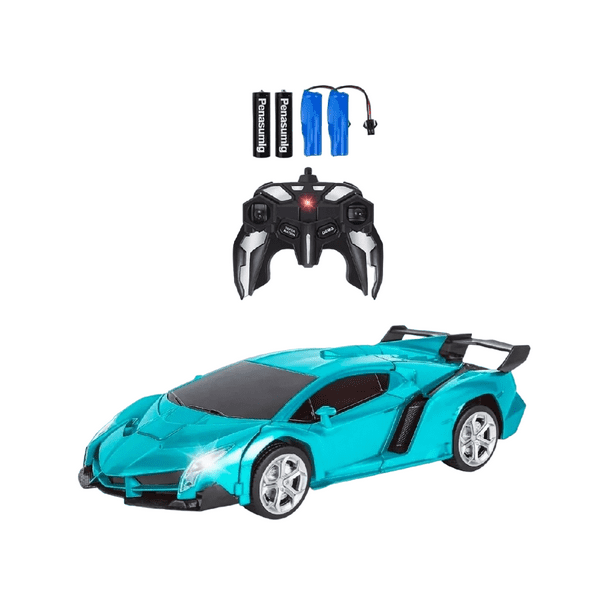 Coche De Control Remoto De Rotación De 360 ° Transformadores Azul Claro Lab.G Coche Control Remoto