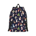 thumbnail image 2 of Naloa Christmas Critters Delight Canvas Backpack for Men Women Rucksack Casual Travel Daypack College Tote Satchel Bookbag for Teens-Small, 2 of 7