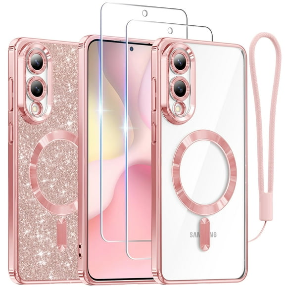 Funda Meifigno para Samsung Galaxy S25 Edge, 6.7 pulgadas, oro rosa, MagSafe
