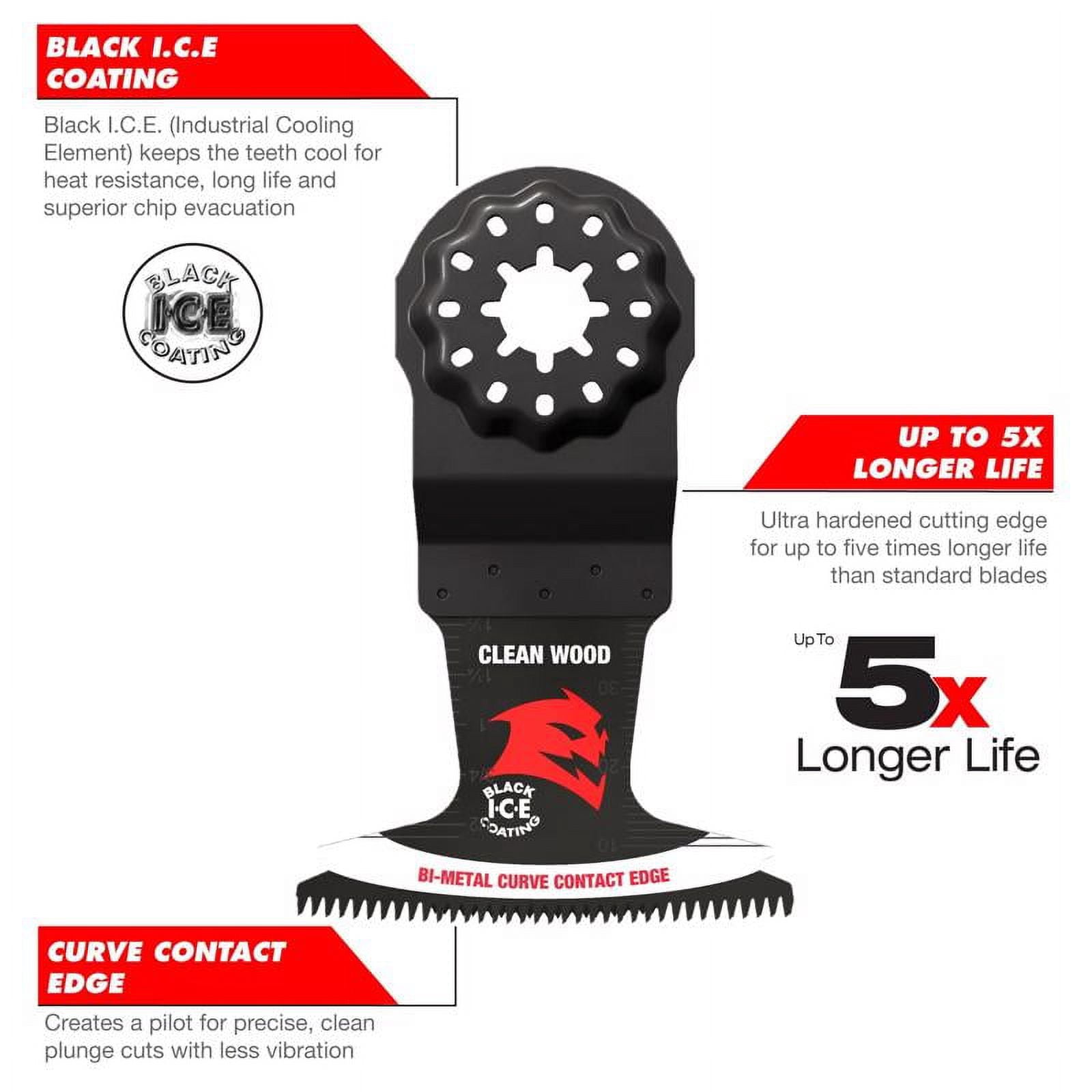 Diablo Starlock 2-1/2 in. W Bi-Metal Curved Contact Edge Oscillating Blade Clean Wood 10 pk