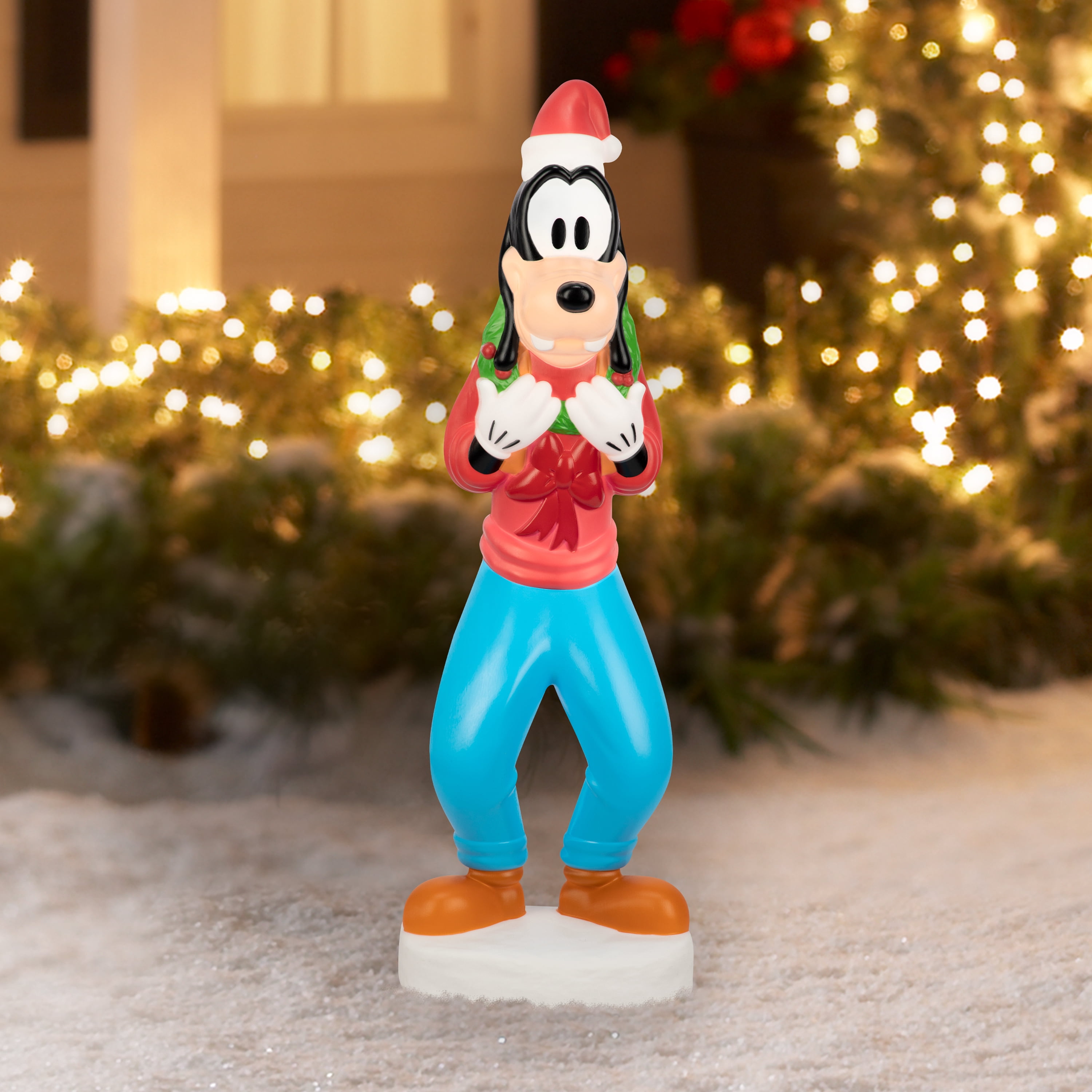 Christmas Goofy Lighted Blow Mold Outdoor Decor by Disney, 32 in