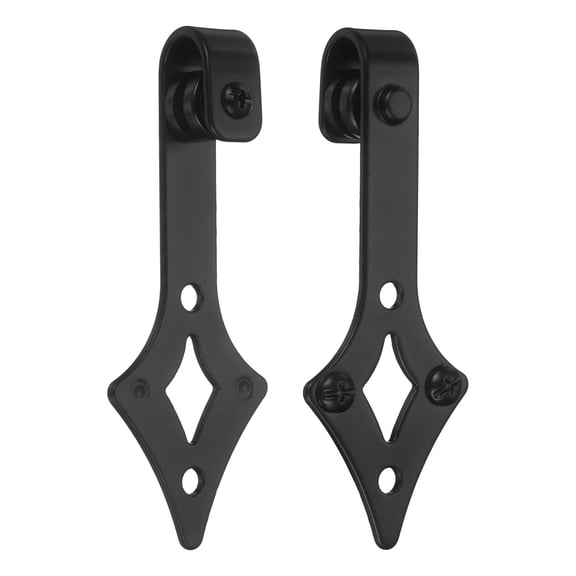 2Pack Sliding Barn Door Hardware Hanger, Mini Sliding Door Hardware for TV Stands Wardrobe Small Cabinets (118x45mm, Diamond)