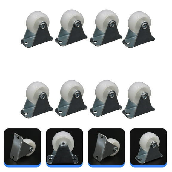 ROSENICE 8Pcs Furniture Design Caster Wheels Heavy Duty for Cart Replacement and DIY Projects 1.45X1.41X0.79in