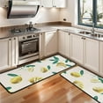thumbnail image 3 of Kitchen Rugs Sets Of 2,Yellow Lemon Fruit Slices Beige Pattern Anti Fatigue Kitchen Mat Rugs Non Slip Washable,Decorative Kitchen Floor Mats for Kitchen,Sink,Laundry,17"x47"+17"x47", 3 of 5
