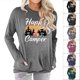 thumbnail image 4 of Camiseta Cuello Redondo Manga Larga Bolsillo Estampado Cómoda Blusa Casual para Mujer Gris Claro XXL, 4 of 6