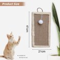 thumbnail image 2 of Rascador de pared para gatos, almohadilla rascadora vertical para gatos montada en el piso o la pared para gatos de interior, adultos o gatitos, protector de muebles de pared para gatos, 2 of 7
