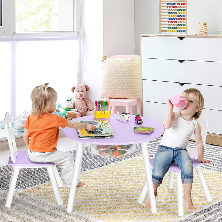 Infant Round Wooden Table & Chairs Package