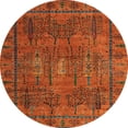 thumbnail image 1 of Ahgly Company Indoor Round Abstract Red Abstract Area Rugs, 4' Round, 1 of 6
