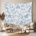 thumbnail image 2 of Light Blue Farmhouse Large Tapestry for Bedroom Wall Hanging Tapestry,Retro Botanical Plant Fruit Leaf Ceiling Backdrop Tapestries Poster Blanket Wall Decor for Teens Room Living Room Dorm 100" x 59", 2 of 8