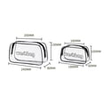 thumbnail image 2 of Simple For Girls Letter Waterproof Storage Cases Zipper Women Cosmetic Bag Travel Storage Handbag Transparent Makeup Bag Korean Storage Bag WHITE S, 2 of 8