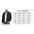 thumbnail image 4 of GIRUNS Men's Casual Varsity Jacket Vintage Suede Bomber Jackets Lightweight Outerwear Coat Black 2XL, 4 of 7