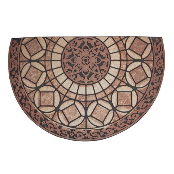 Simple Spaces T450 Door Mat, 33 in L, 21 in W, Flocking Pattern, Polyester Surface