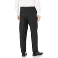 thumbnail image 2 of Adam Baker Designed, Men's 9018 100% Wool Classic Fit Flat Front Tuxedo Pants, Black, 30X34, 2 of 3