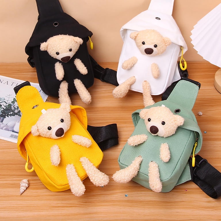 Pompotops New Style Bear Small Sling Bag, Canvas Bag  display picture 2