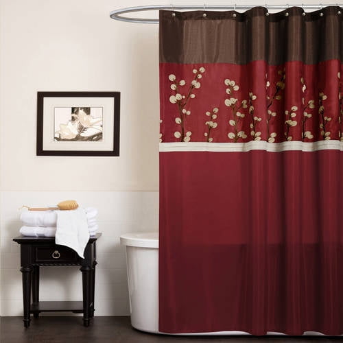 Lush Decor Cocoa Flower Shower Curtain, Lush Decor Cocoa Flower Shower Curtain Blue