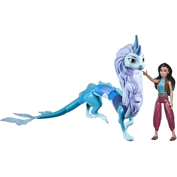 Disney's Raya and The Last Dragon Color Splash Raya and Sisu Dragon, Water Toy for Kids 3 and Up