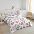 thumbnail image 3 of YST Kids Funny Bird King Size Comforter Set, Cartoon Wildlife Theme, Colorful Owl Design, 3 of 6