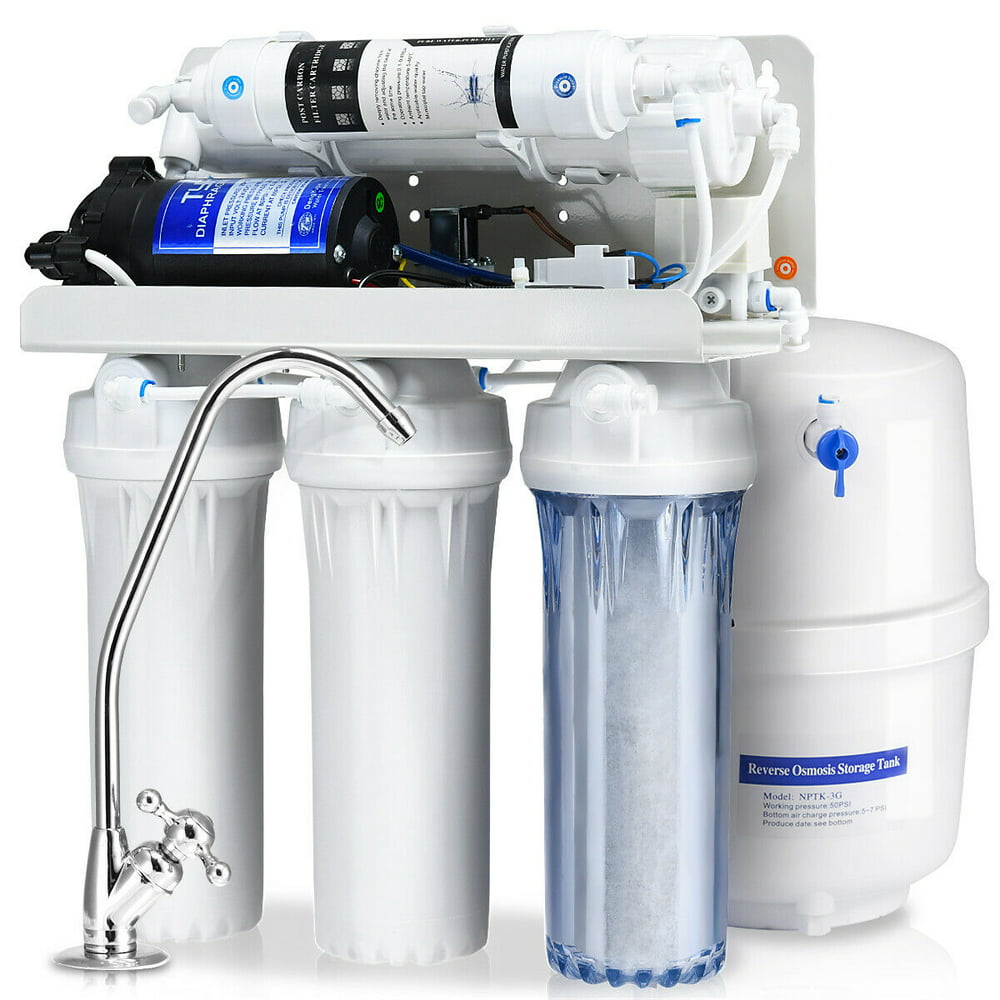 Goplus 5Stage Ultra Safe Reverse Osmosis Drinking Water Filter System Purifier White Walmart