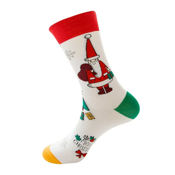 Follure Mens Socks Performance Cotton Pad Sports Leisure Christmas Pattern For Men Sock