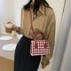 thumbnail image 4 of Bolso de mano cruzado a cuadros Retro para mujer bandolera de Likrtyny hombro de cuero PU informal bolso de viaje portátil con asa superior, 4 of 9