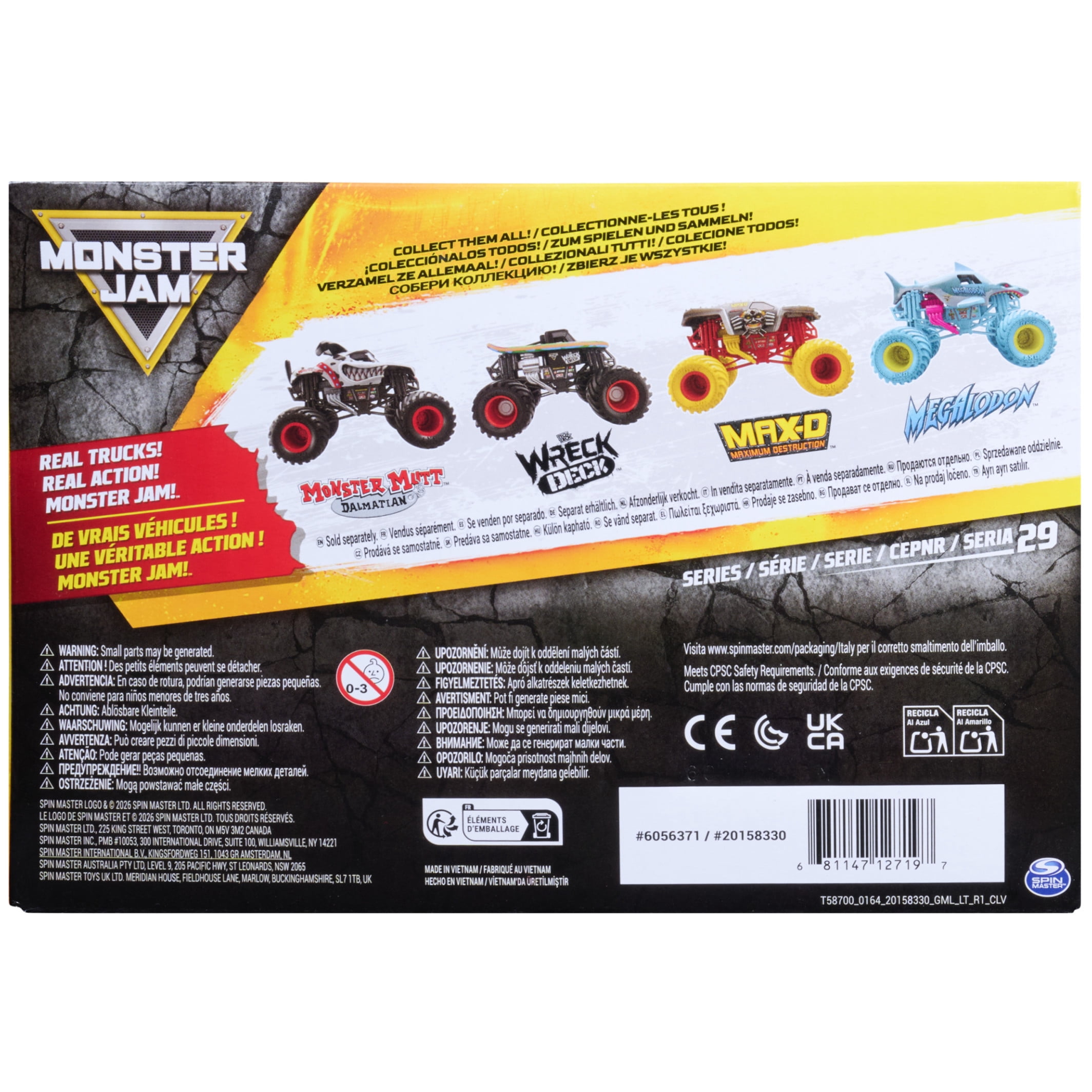 Monster Jam Megalodon Collectible Monster Truck, 1:24 Scale