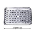 thumbnail image 3 of Aluminum Grill Pans, Broiler Pans, Grill Liners, Durable with Ribbed Bottom Surface for BBQ, Grill, Texture Disposable,Pack of 20 - 13x9 Inch Pans, 3 of 7