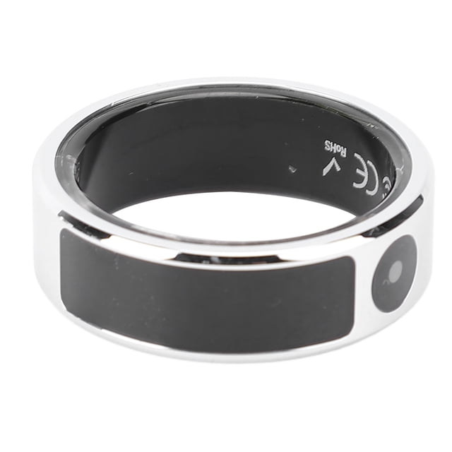 Smart Ring, Stainless Steel Versatile IP68 Color Screen Smart Fitness Ring Touch Control for Running Size 8,Size 9,Size 10,Size 11,Size 12