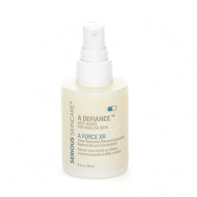 Serious Skincare A Force XR Sérum Concentré au Rétinol - Vitamine A - Libération dans le Temps - Traitement Facial Léger Anti-âge et Anti-Rides - Extrait de Feuille de Thé Vert - 2 oz.