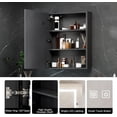thumbnail image 5 of Led Medicine Cabinet with Lights, Lighted Black Mirror Cabinet with Mirror,Defogging, Mirror Cabinet Wall Mounted for Bathroom Black,Brightness Adjustable,24x30 Inch, 5 of 14