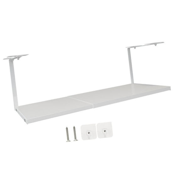Lipstore Under Cabinet Shelf Organizer Extendable for Kitchen Cupboard Laundry Room White
