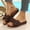 Brown, variant on Women's Big Bow Decor Platform Wedge Slide Sandals, Slip‑on Open‑toe Non‑slip Suede Summer Casual Walking Shoes Light Blue 35
